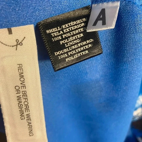 Ann Taylor blue leopard  pleated skirt - Picture 5 of 5